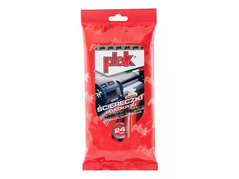 Servetele umede pentru bord, vinil si materiale plastice Vanilla, 24 buc