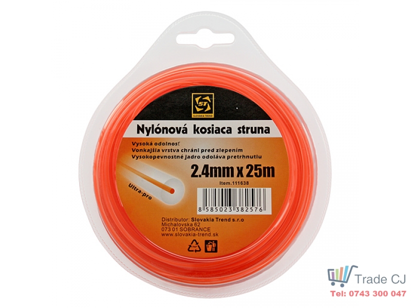 Fir trimmer motocoasa DualCut 2.4 mm,rotund,lungime 25m