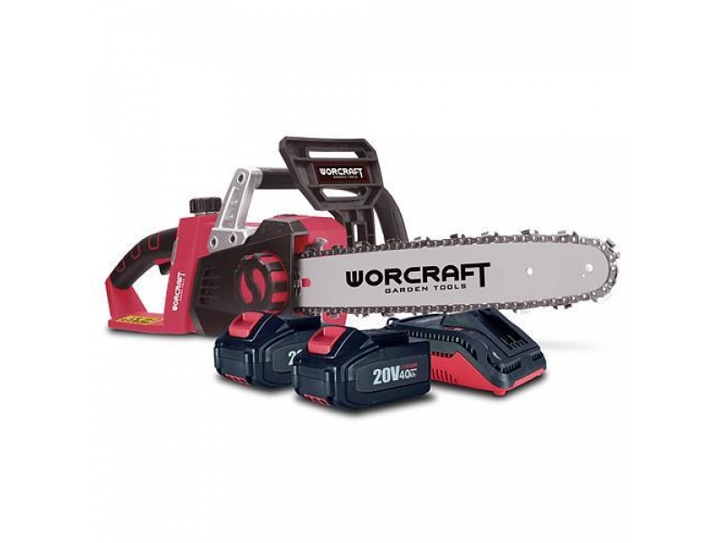Drujba (fierastrau) cu lant cu 2 acumulatori,Worcraft,lama 35cm,2x20V 4Ah