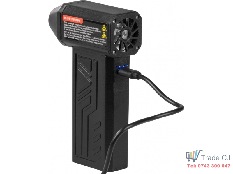 Suflanta electrica portabila, 180W, acumulator 4000 mAh, viteza aer 97 km h, USB-C, 4 trepte putere, pentru tastaturi, PC, auto si atelier