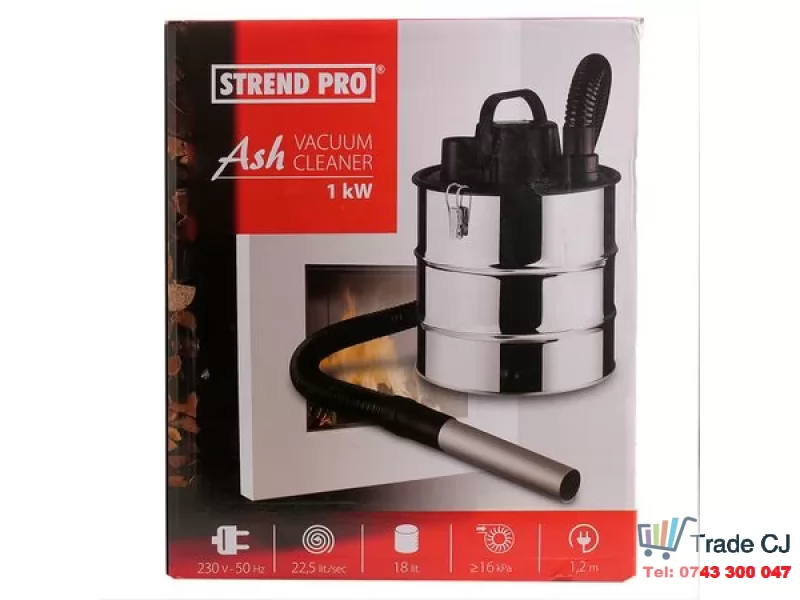 Aspirator cenusa, 1000 W, filtru HEPA, 18 L, Strend Pro
