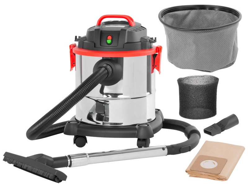 Aspirator industrial umed si uscat, 1200 W, rezervor metalic 20 L, putere aspirare 17 kPa, functie suflare, debit aer 33 l s, cablu 5.5 m, accesorii incluse
