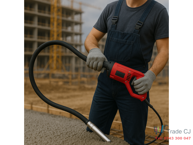 Vibrator pentru beton, 1200W, alimentare 230V, furtun 2m, frecventa vibratii 275 vpm