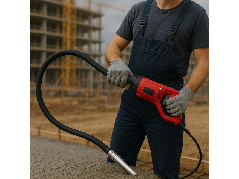 Vibrator pentru beton, 1200W, alimentare 230V, furtun 2m, frecventa vibratii 275 vpm