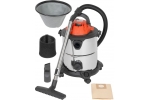 Aspirator industrial umed-uscat, 1200 W, rezervor inox 20 L, aspirare lichide, functie suflare, 18 kPa, accesorii incluse