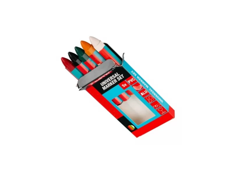 Set 5 bucati marker cerat pentru pvc, lemn, aluminiu, portelan, sticla