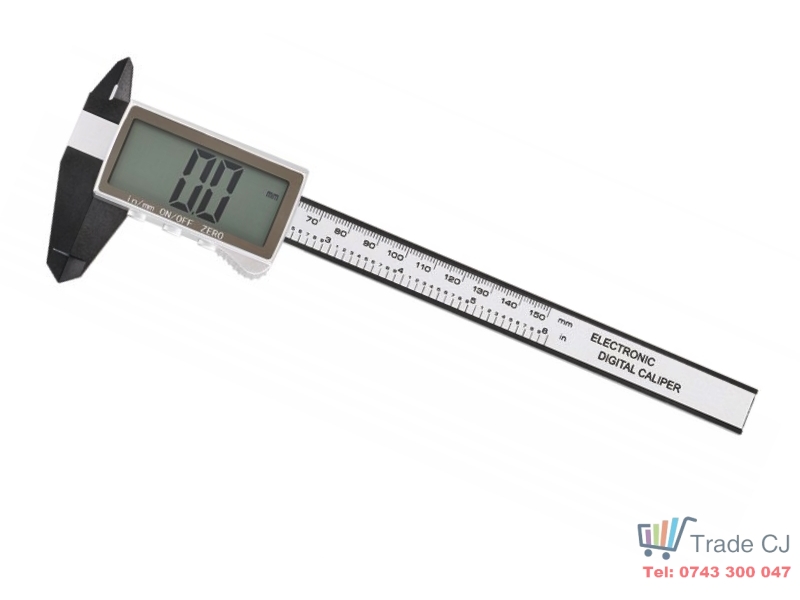 Subler electronic din fibra de sticla, 150mm, in cutie transport plastic