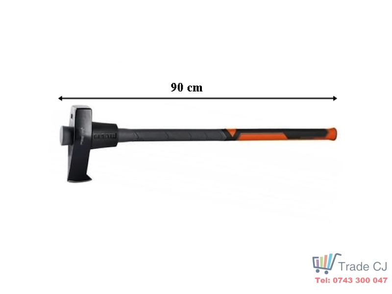 Topor pentru despicat lemne 3kg, coada fibra 90cm, lama forjata pentru rezistenta ridicata