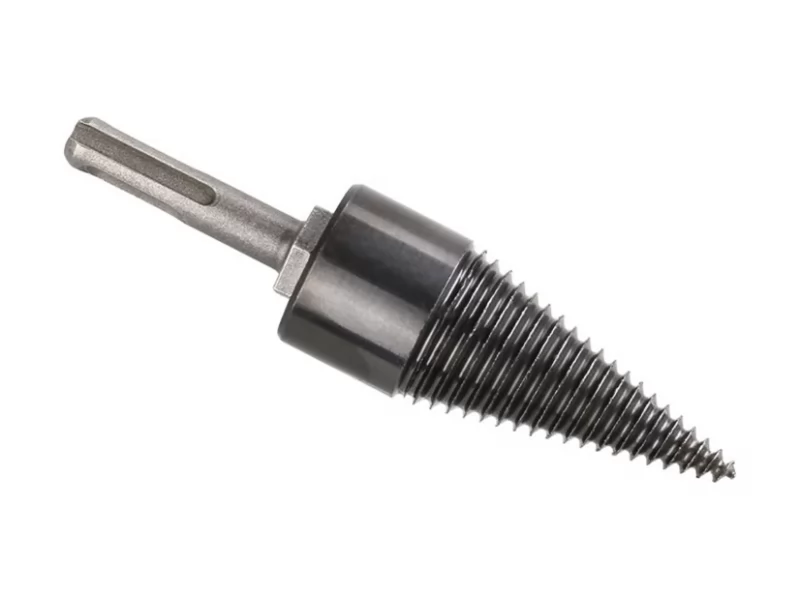 Dispozitiv pentru despicat busteni tip con metalic spiralat, prindere SDS+, diametru 35 mm, lungime 120 mm