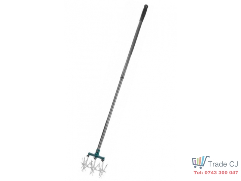 Cultivator manual, coada telescopica din metal 120 cm, 6 roti stelate
