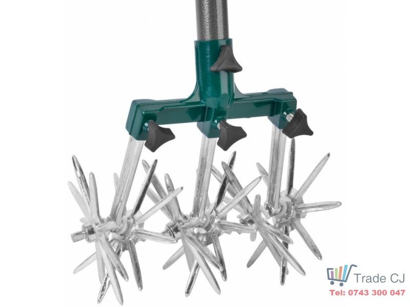 Cultivator manual, coada telescopica din metal 120 cm, 6 roti stelate