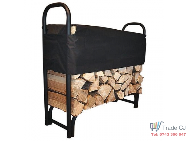 Suport stivuit lemne cu prelata, 39x126x118 cm