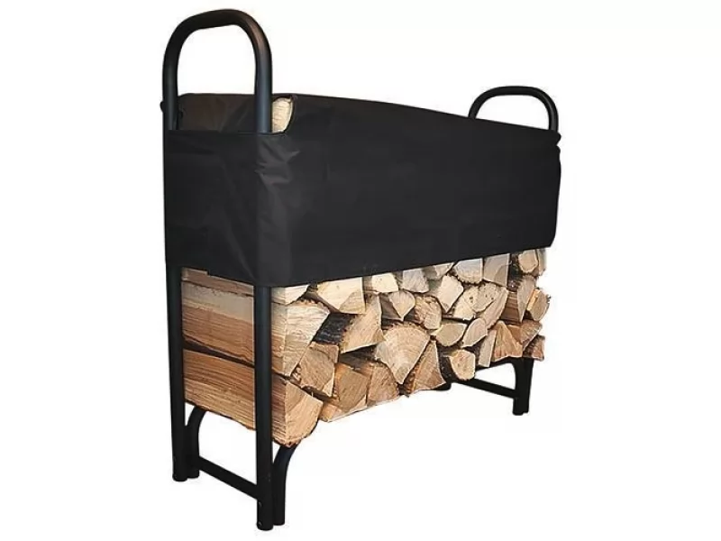 Suport stivuit lemne cu prelata, 39x126x118 cm