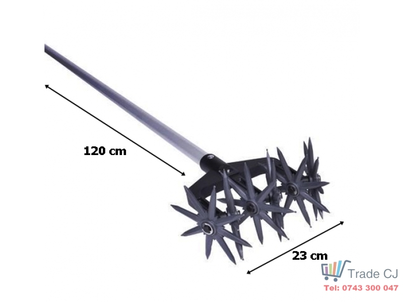 Cultivator manual,latime 23 cm,6 roti stelate,coada aluminiu 120 cm