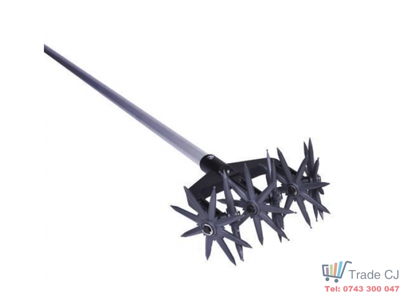 Cultivator manual,latime 23 cm,6 roti stelate,coada aluminiu 120 cm