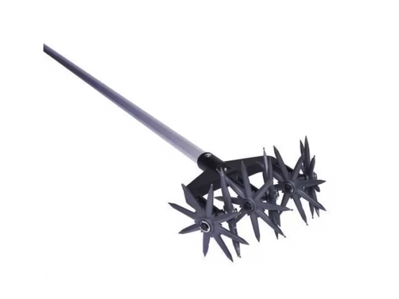 Cultivator manual,latime 23 cm,6 roti stelate,coada aluminiu 120 cm