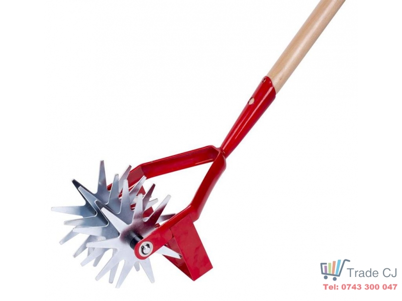 Cultivator manual, latime 150 mm, 4 roti stelate, coada lemn 120 cm