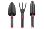 Set unelte de gradinarit GS989, 3 piese, plastic rezistent, 2 lopeti mici si afanator pamant