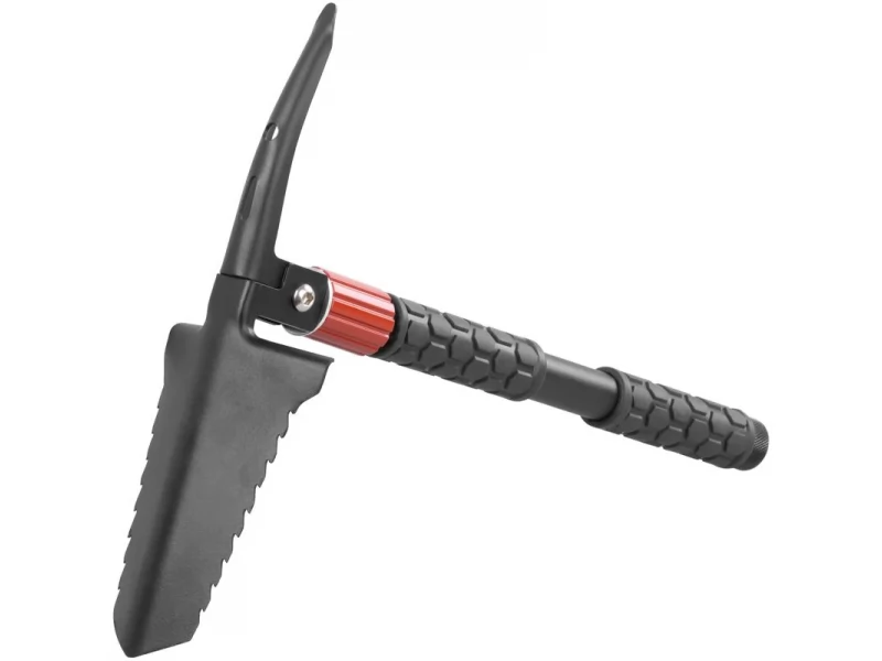 Lopata tactica pliabila multifunctionala, 8 functii, amnar pentru aprindere foc, spargator geam, husa transport, camping, pescuit si drumetii, 36 cm