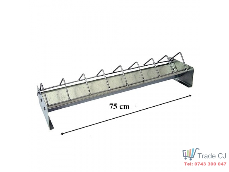 Hranitoare zincata pentru pui si pasari de curte, lungime 75 cm