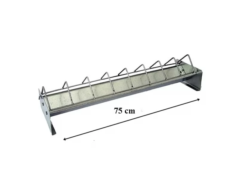 Hranitoare zincata pentru pui si pasari de curte, lungime 75 cm