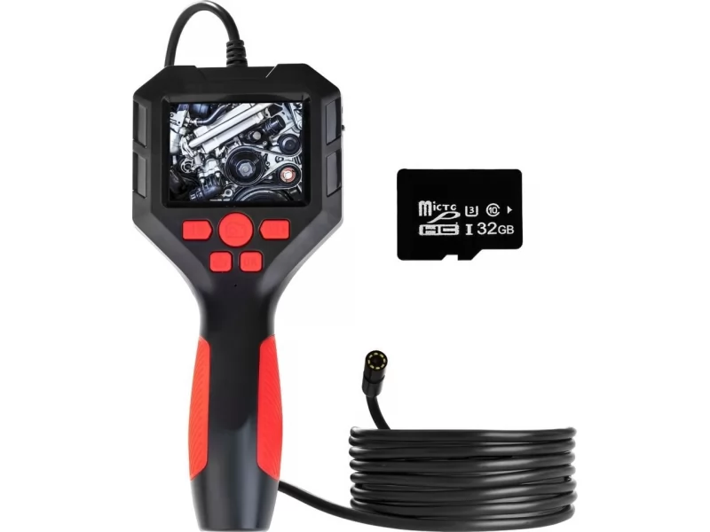 Camera de inspectie endoscopica cu ecran LCD, inregistrare foto video, sonda 8 mm, cablu 2 m, iluminare LED reglabila, card MicroSD 32 GB inclus