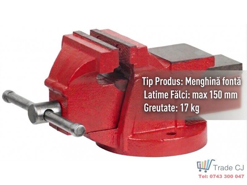 Menghina de banc SGTT 150 mm, falci rezistente, fixare stabila pe bancul de lucru, pentru atelier, service auto si bricolaj