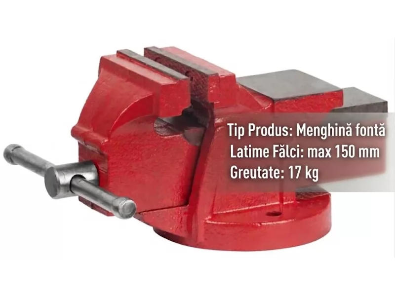 Menghina de banc SGTT 150 mm, falci rezistente, fixare stabila pe bancul de lucru, pentru atelier, service auto si bricolaj