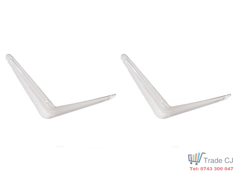 Set 2 bucati suport pentru raft tip consola SGTT 100x125x33 mm, culoare alba