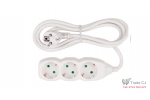 Prelungitor camera cu 3 prize, 1.5 m, max 3680 W, alb