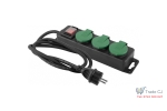 Prelungitor de exterior cu intrerupator si 3 prize, lungime 5 m, max 3680 W 16 A