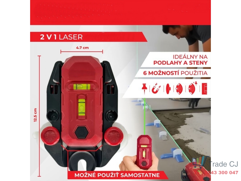 Nivela laser verde 20 m, acumulator Li-Ion cu incarcare USB, linie verticala orizontala, IP54, goniometru inclus