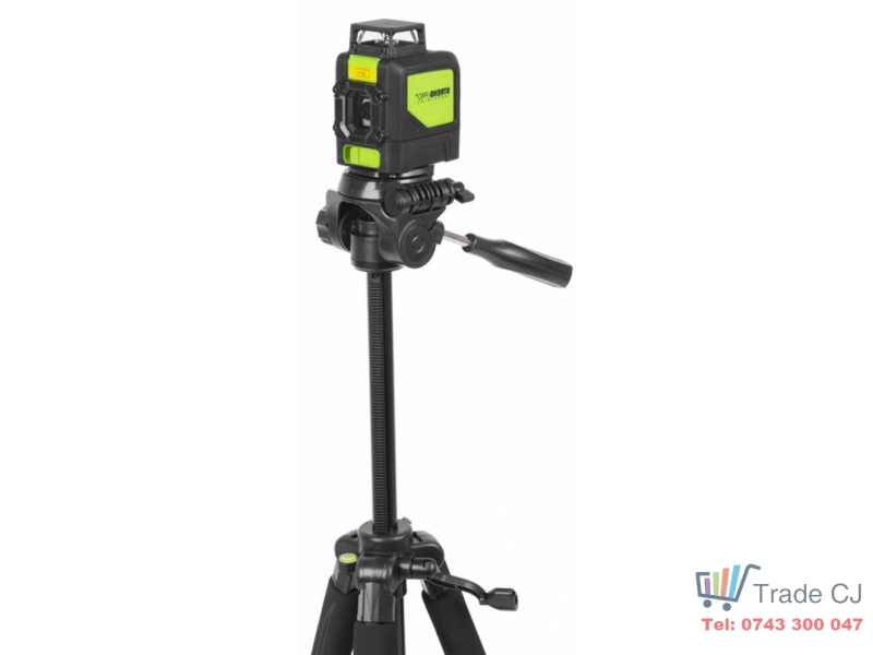 Nivela laser, cu trepied 1.5 m, cap rotativ 360 grade, husa, 4xAA, 35 m