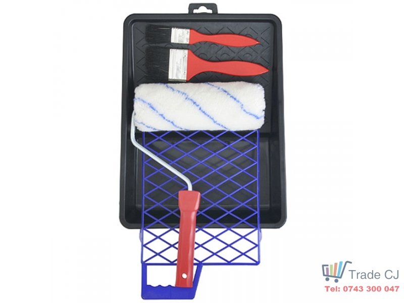 Set pentru zugravit cu tava, gratar, trafalet 18cm si 2 pensule