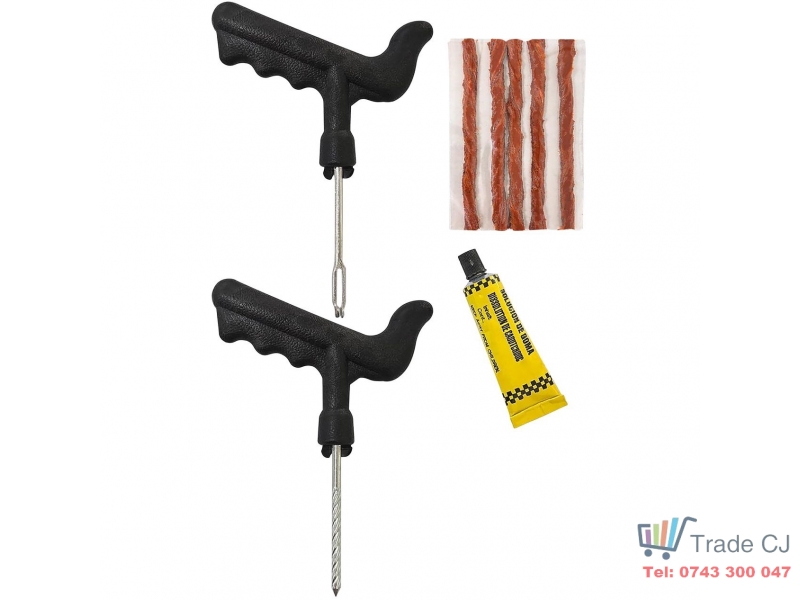 Kit reparatie anvelope, trusa pentru pana cauciuc, 8 piese