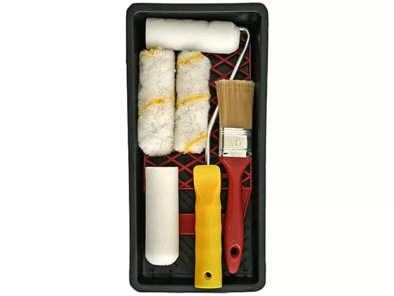Set pentru vopsit si zugravit cu tava, gratar, trafalet cu 4 rezerve 100mm si pensula