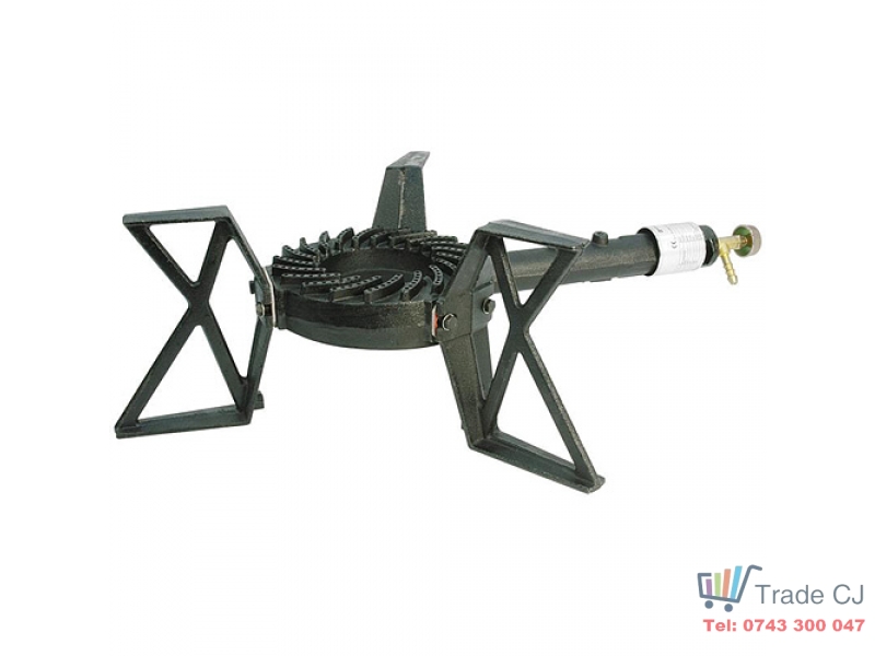 Arzator rotund pentru interior si exterior, pirostrie din fonta cu 3 picioare,7KW