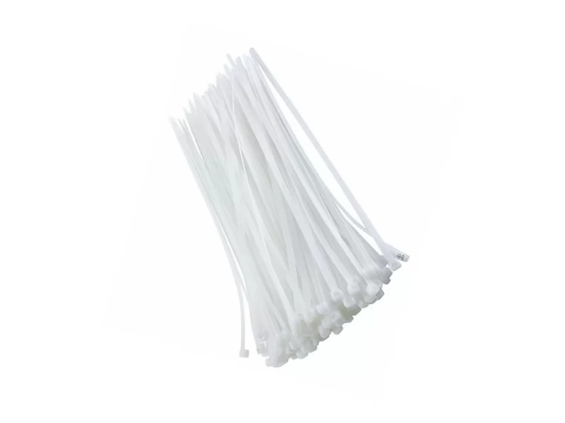 Set 50 bucati coliere plastic albe, 2.5x120mm