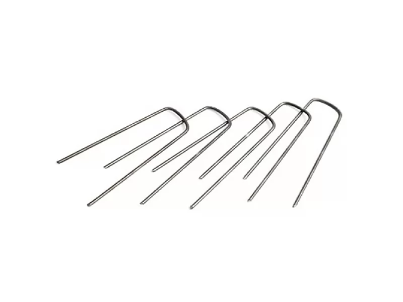 Set 40 bucati cuie metalice pentru fixare folie antiburuieni 4x15cm