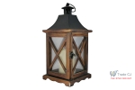 Felinar terasa din lemn cu LED,16x16x35 cm,3 x AAA