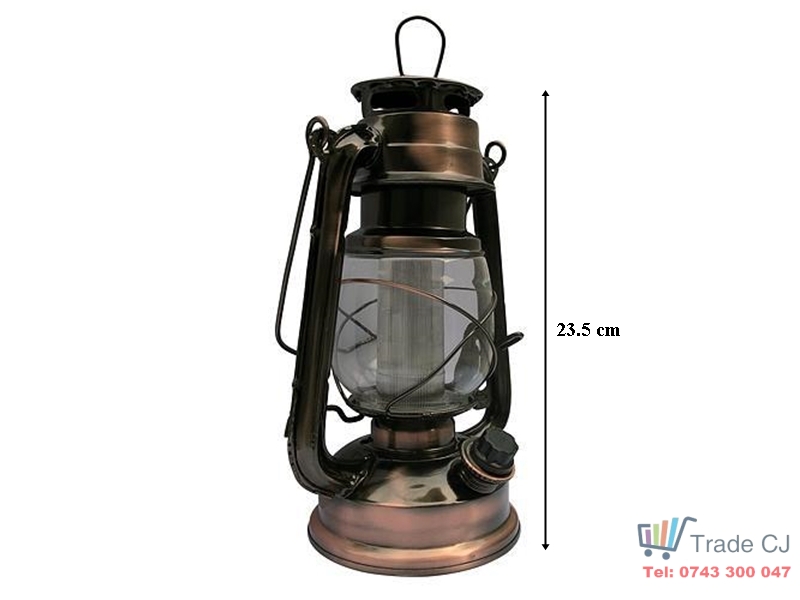 Felinar vintage terasa cu 12 LED, 15x11,5x23.5 cm, baterii incluse