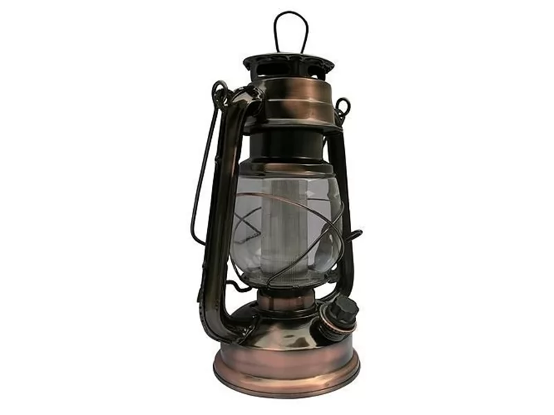 Felinar vintage terasa cu 12 LED, 15x11,5x23.5 cm, baterii incluse