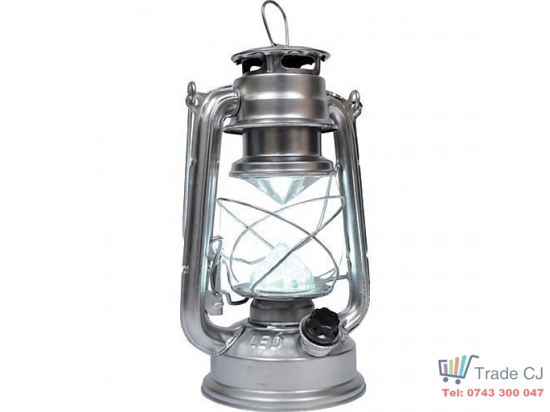 Felinar cu 12 LED, metalic, pentru interior exterior, baterii incluse