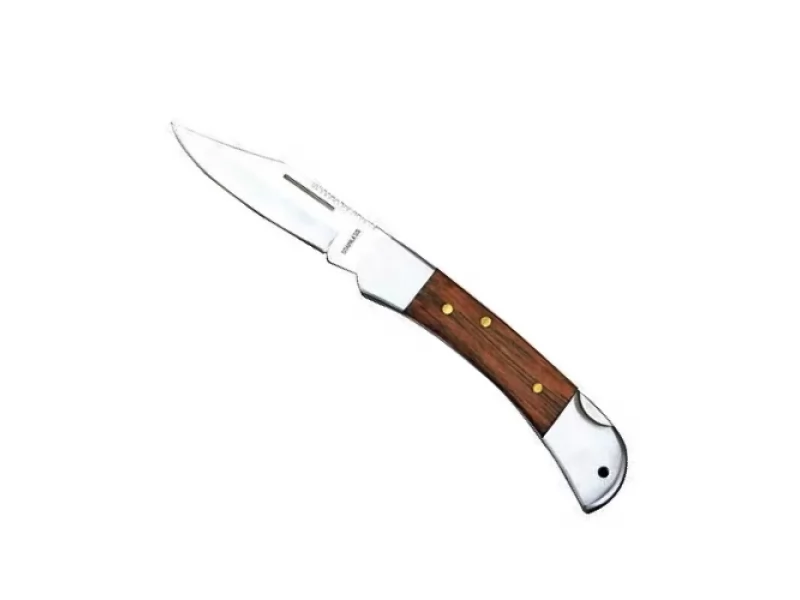Cutit pentru camping si drumetii, maner lemn, pliabil, 130 225 mm