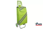 Carucior cumparaturi Green, PE PVC, max 30 kg, dimensiune 35 x 30 x 96 cm, benzi reflectorizante