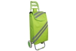 Carucior cumparaturi Green, PE PVC, max 30 kg, dimensiune 35 x 30 x 96 cm, benzi reflectorizante