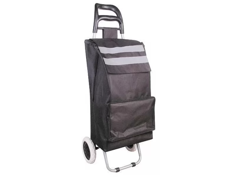 Carucior cumparaturi Dem , PE PVC, max 30 kg, dimensiune 35 x 30 x 96 cm, benzi reflectorizante