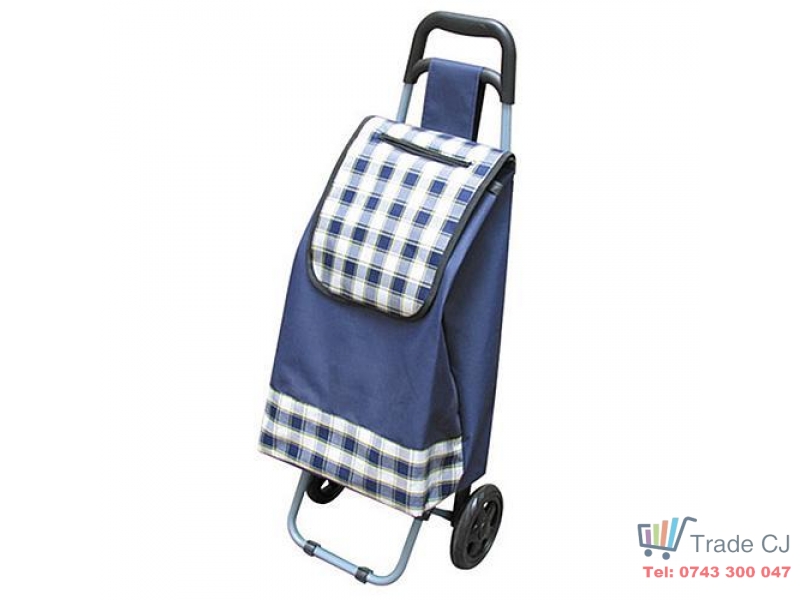 Carucior cumparaturi BlueZ, PE PVC, max 25 kg, dimensiune 35 x 30 x 94 cm