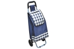 Carucior cumparaturi BlueZ, PE PVC, max 25 kg, dimensiune 35 x 30 x 94 cm