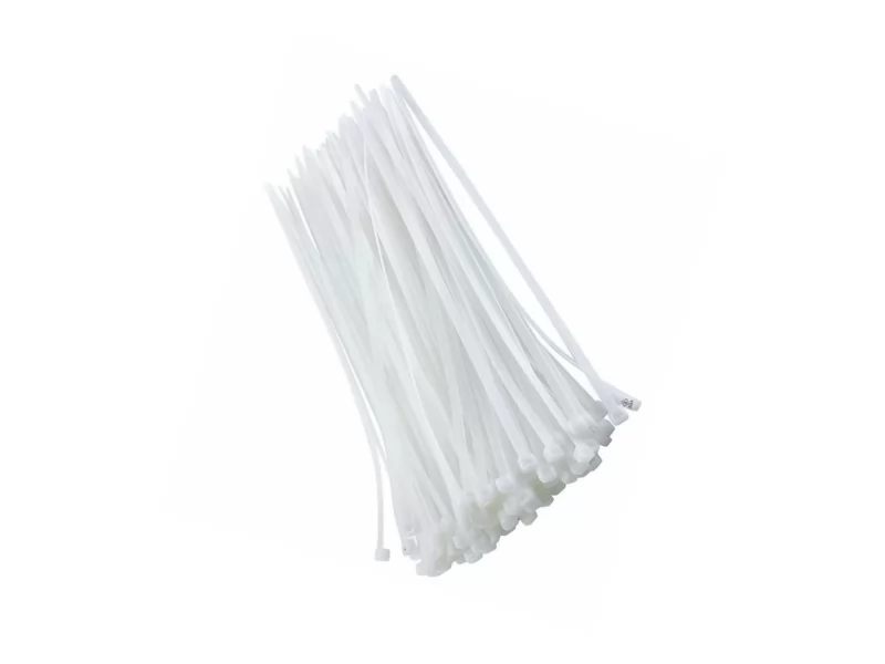 Set 50 bucati coliere plastic albe, 4.8x250 mm